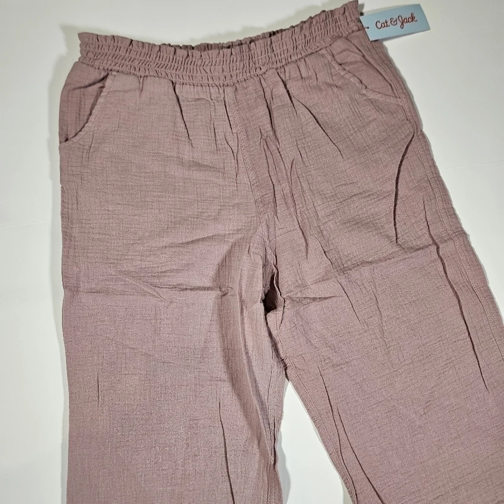 Cat & Jack Girl's Pull-On Elastic Waistband Pants Color Rose Ash Size XXL (18) - Picture 4 of 11